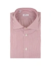 KITON KITON AND WHITE STRIPED CLASSIC SHIRT