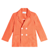 Paade Mode Linen Blazer In Orange
