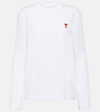 Ami Alexandre Mattiussi Ami De Caur Cotton Jersey Sweatshirt In Weiss