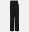 Ami Alexandre Mattiussi Wide Legged Pinstripe Trousers With In Black