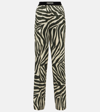 TOM FORD PRINTED SILK-BLEND WIDE-LEG PANTS