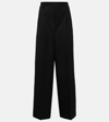 AMI ALEXANDRE MATTIUSSI HIGH-RISE WOOL WIDE-LEG PANTS