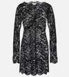 Rabanne Floral Off-shoulder Lace Minidress In Black
