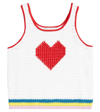 Stella Mccartney Intarsia-knit Cotton Top In White
