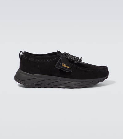 Clarks Originals Walla Eden Suede Sneakers In Black Suede