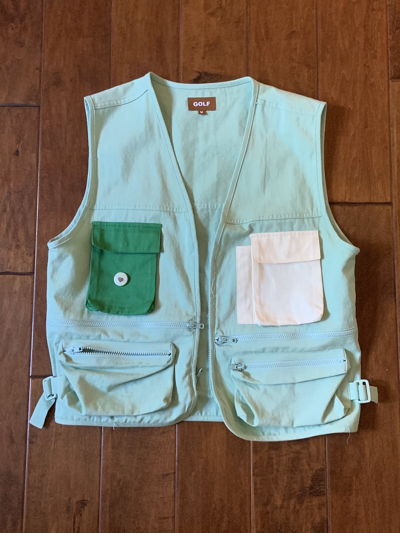 Pre-owned Golf Wang Mint Utility Vest Ss19 Size M In Mint Green