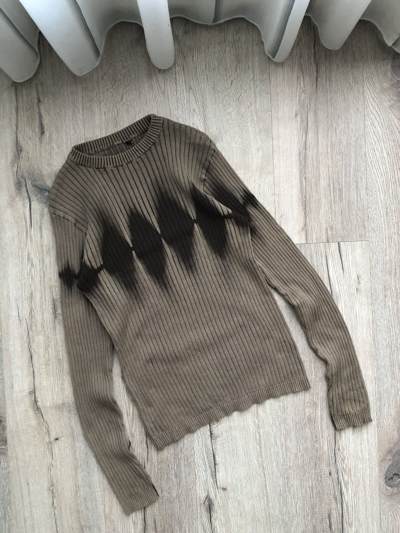 Pre-owned Diesel X Vintage Avant Garde Style Cut Sleeves Ribbed Knit Sweater Vintage In Brown