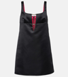 Nina Ricci Embellished Square Neckline Mini Length Dress In Black