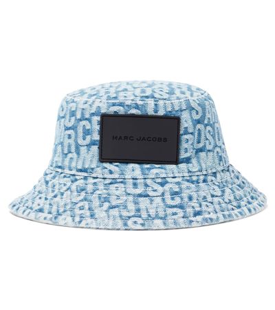 Marc Jacobs Kids' Denim Bucket Hat In Blue