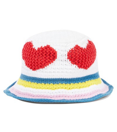 Stella Mccartney Kids' Knit Canvas Bucket Hat In Multi