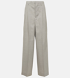 AMI ALEXANDRE MATTIUSSI HIGH-RISE WOOL WIDE-LEG PANTS