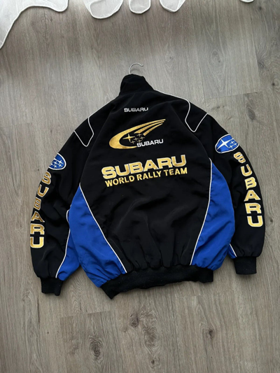 Pre-owned Formula Uno X Racing Vintage Subaru Sti International Racing Jacket Formula One In Black