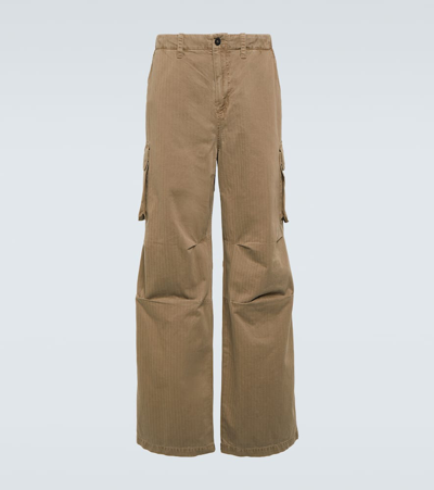 Our Legacy Mount Cotton Canvas Cargo Trousers In Green