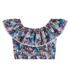PAADE MODE RUFFLED FLORAL COTTON CROP TOP