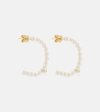 PERSÉE PERSÉE 18KT GOLD HOOP EARRINGS WITH PEARLS AND DIAMONDS