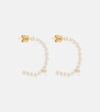 Persée 18kt Gold Hoop Earrings With Pearls And Diamonds In Gold