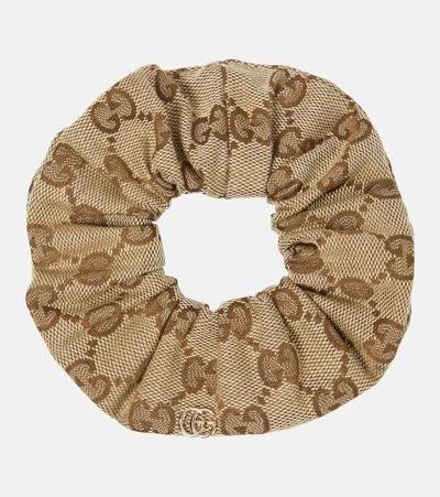 Gucci Gg Marmont Scrunchie In Brown