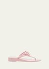 Valentino Garavani Summer Vlogo Signature Thong Sandals In Rose Quartz