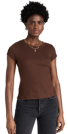 Madewell Brightside Short Sleeve Andy Tee Dark Coffee In Dark Carob