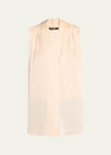 Kobi Halperin Mila Silk-stretch Sleeveless Top In Canvas