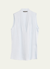 Kobi Halperin Mila Silk-stretch Sleeveless Top In Chambre