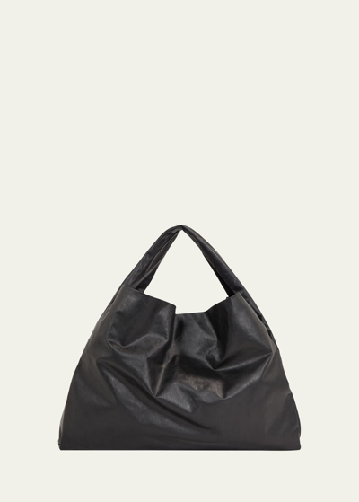 Kassl Oil Faux-leather Shoulder Bag In Black