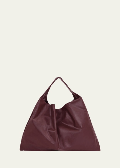 Kassl Oil Faux-leather Shoulder Bag In Bordeaux