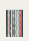 Missoni Bernard Bath Towel In Nero Multicolor