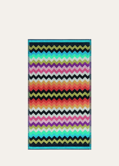 Missoni Buster Hand Towel In Blue Multicolor