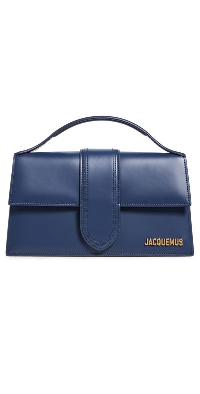 Jacquemus Dark Navy Le Grand Bambino Leather Top-handle Bag In Bleu Marine Foncé
