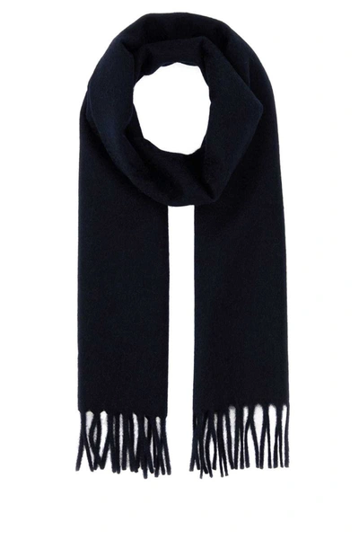 Prada Fringed Hem Twilight Scarf In Blue
