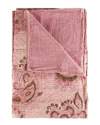 Taj Hotel Natural Group Kantha Cotton Throw In Pink