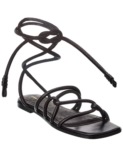 Frame Le Remi Leather Lace-up Sandals In Black