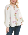 KOBI HALPERIN KOBI HALPERIN WILLA LINEN-BLEND PEASANT BLOUSE