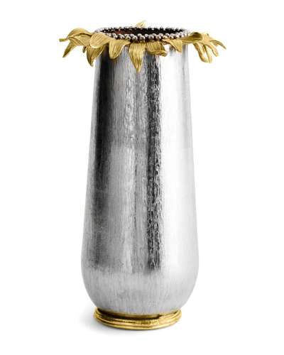 Michael Aram Sunflower Medium Vase In Metallic