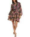 Kobi Halperin Alessi Womens Metallic Short Mini Dress