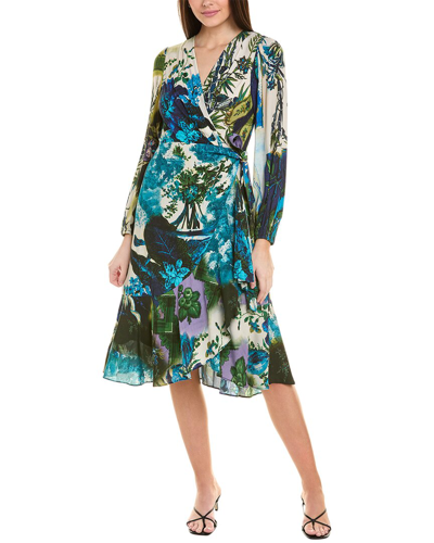 Kobi Halperin Zuri Floral-print Blouson-sleeve Midi Dress In Beige