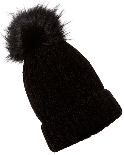 La Fiorentina Basic Knit Beanie In Black