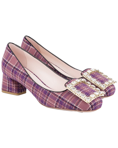 Roger Vivier Tres Vivier Strass Leather Pump In Pink