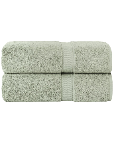 LINUM HOME TEXTILES LINUM HOME TEXTILES SET OF 2 TURKISH COTTON SINEMIS TERRY BATH TOWELS