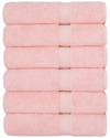 Linum Home Textiles Set Of 6 Turkish Cotton Sinemis Terry Bath Towels
