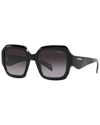 Prada Womens Black Pr 28zs Branded-arm Pillow-frame Acetate Sunglasses In Black