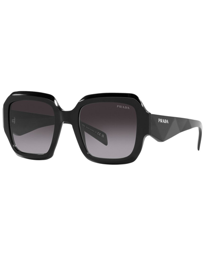 Prada Woman Sunglass Pr 28zsf In Black