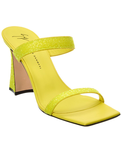 Giuseppe Zanotti Vanilla 85 Glitter Sandal In Yellow