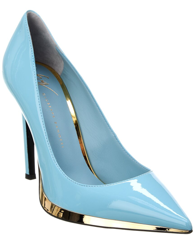 Giuseppe Zanotti Braquel 105 Vinyl Pump In Blue