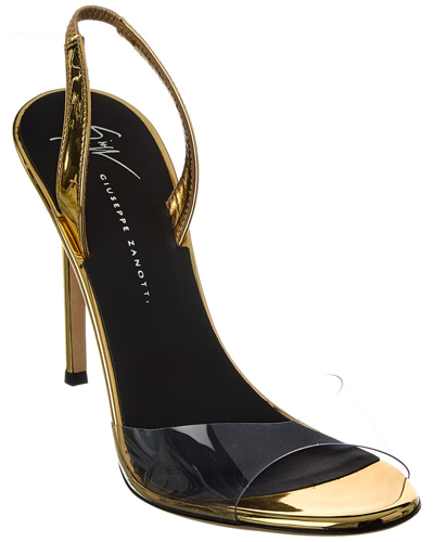 Giuseppe Zanotti Basic 105 Vinyl Slingback Sandal In Gold