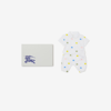 BURBERRY BURBERRY CHILDRENS EKD COTTON TWO-PIECE BABY GIFT SET