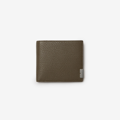 Burberry B Cut Bifold Coin Wallet In Military