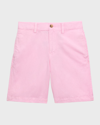 Polo Ralph Lauren Boy's Preppy Linen Cotton Shorts In Carmel Pink