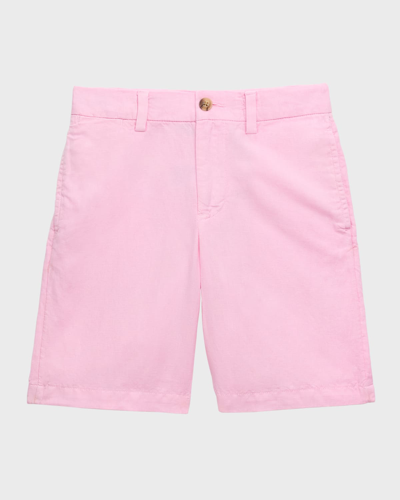 Polo Ralph Lauren Kids' Boy's Preppy Linen Cotton Shorts In Carmel Pink